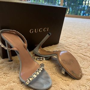 Gucci shoes - Show stoppers! 36.5. Sky blue suede.